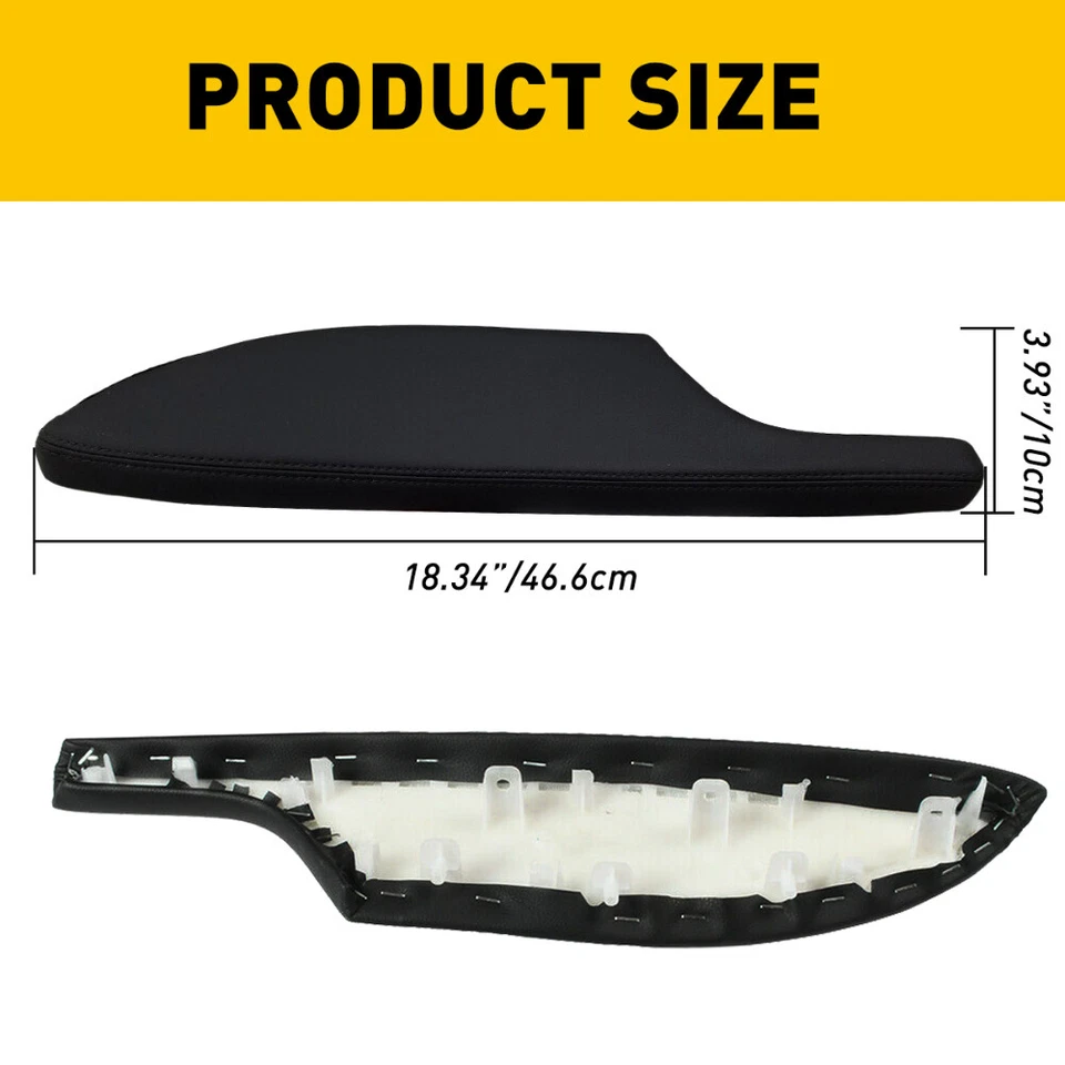 Juego reposabrazos panel puerta para Honda Accord 2008-2012 cupé cuero negro izquierda+derecha Foto 4 de 4