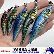 Micro Jigs Yakka Pilly 10g 21g 40g 60g 80g Fishing Lures Jigging Kings Jewfish