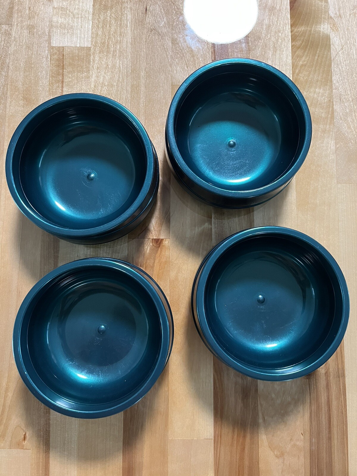 NEW Aladdin Temp-Rite Stackable Camping Bowls Emerald Green 8oz Set Of ...