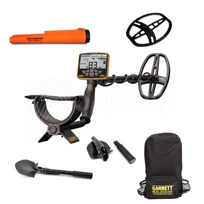 Schatzsucher-Premium-Set Garrett ACE APEX ProPointer AT Rücksack Spulenschutz