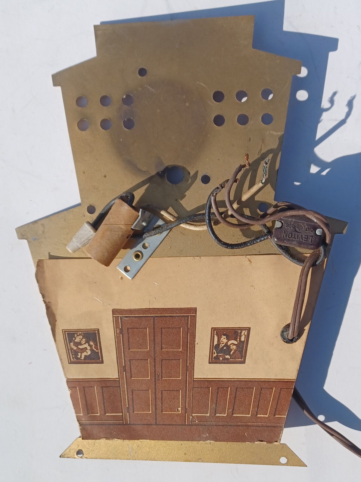 Vintage Mastercrafters Church Clock Parts Lot Bell Men Metal Backs