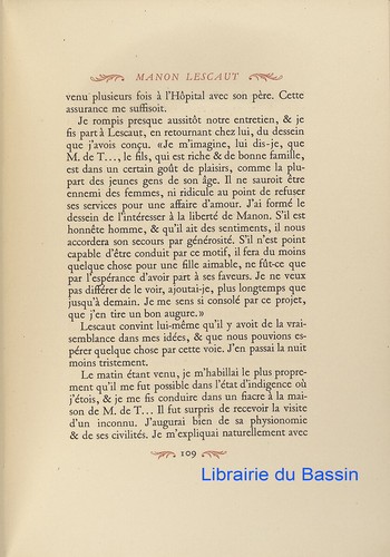 Histoire du chevalier des Grieux et de Manon Lescaut L'Abbé Prévost 1923 Ed num - Picture 2 of 5