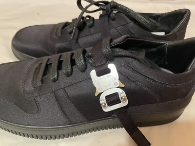 New Mens 1017 Alyx 9SM Black Satin Buckle Low Sneakers Size-US9