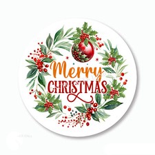 Merry Christmas Party Favors Envelope Seals Scrapbook Stickers Holiday Labels