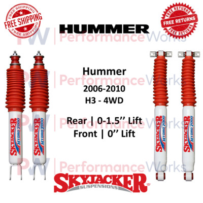 Skyjacker Hydro 7000 Shock Set 0'' Front 0-1.5'' Rear Lift For 06-10 Hummer H3 4WD