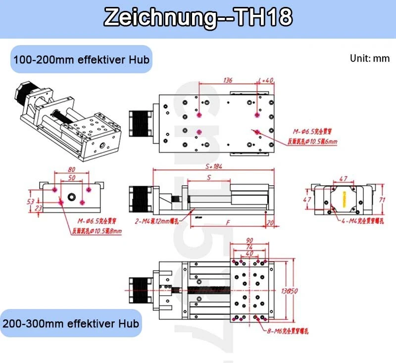 Linearführung Hochpräzise schlittentisch CNC 180kg Last Kugelumlaufspindel Modul - Bild 2 von 4