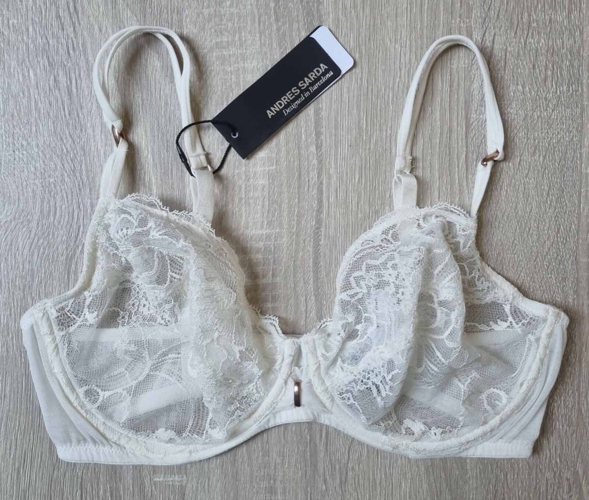 Soutien-gorge Andres Sarda 95D (FR) / 80D (EU) / 36D (UK) - Noir Balconnet - Neuf Avec étiquettes