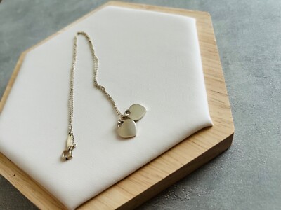 Tiffany & Co. Return to Mini Double Heart Tag Necklace Rubedo