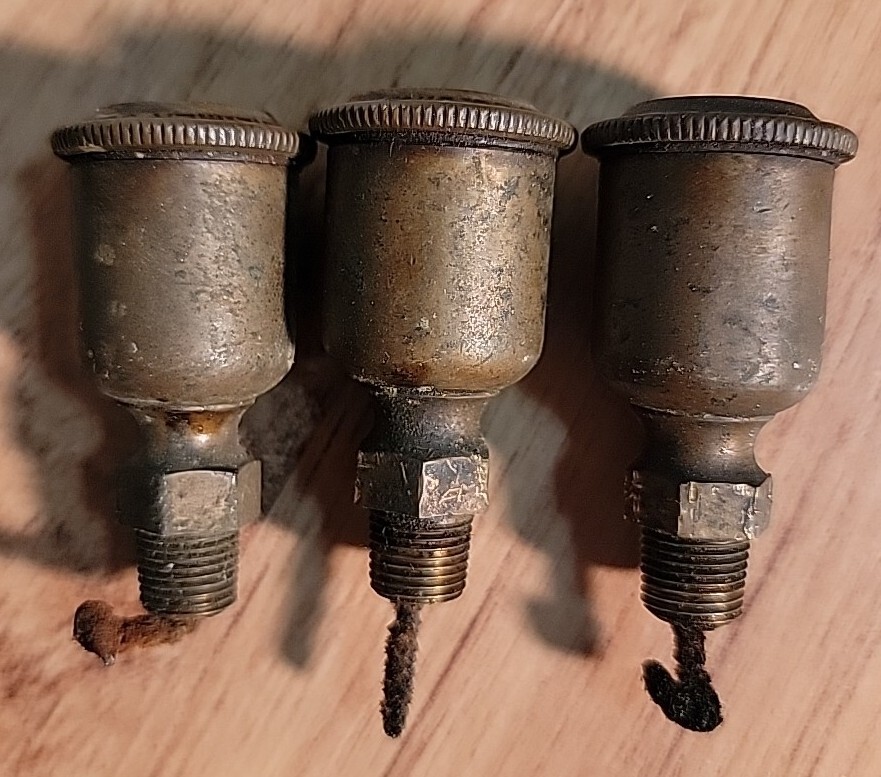 3 Lunkenheimer Antique Brass Oil Cups Oilers No 1 eBay