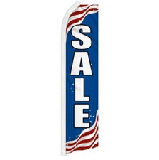 "SALE" advertising super flag swooper banner business sign patriotic USA US deal