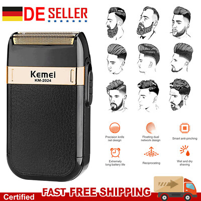Herren Rasierer Elektrischer Rasierapparat Elektrorasierer Wet&Dry Bart Trimmer