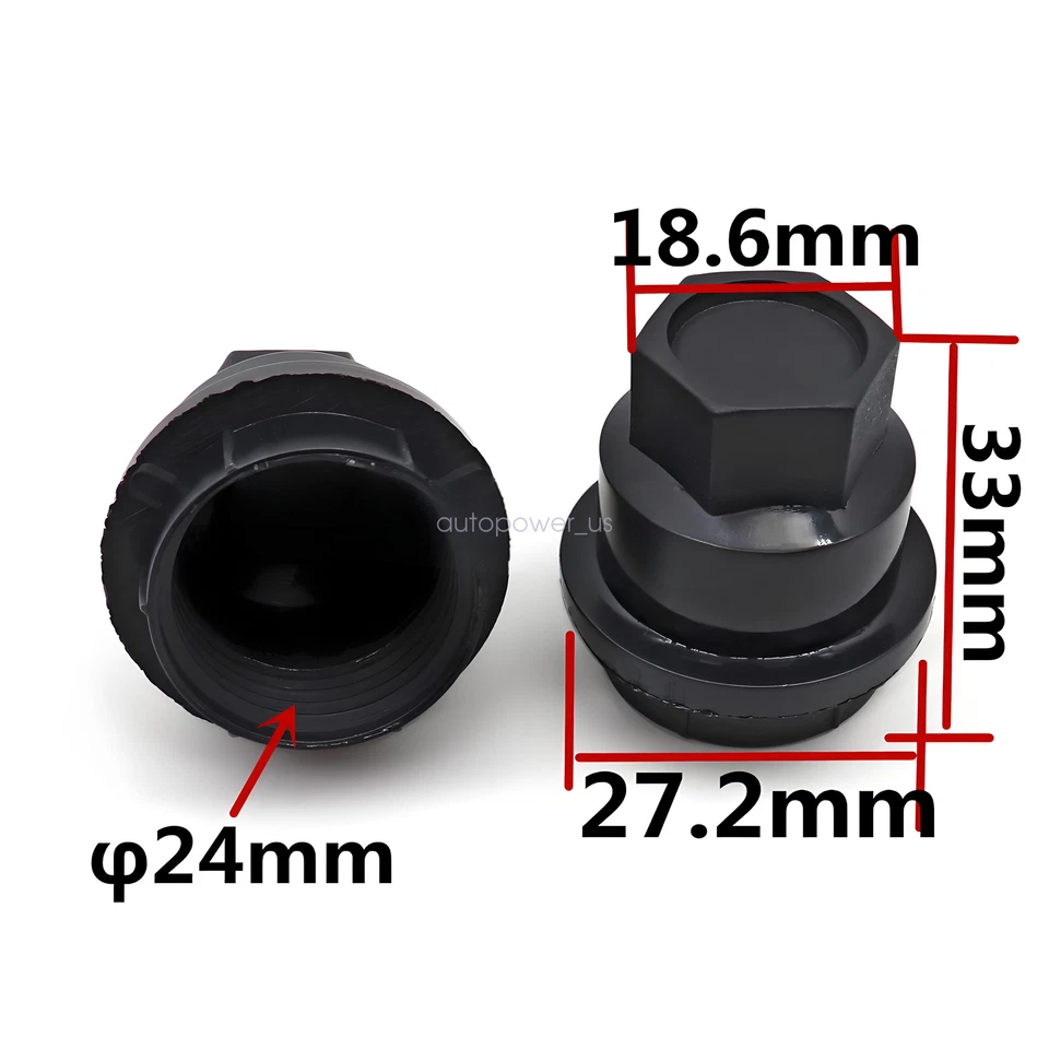 200* Black Lug NUT Covers Cap 15661036 For Chevrolet S10 Blazer GMC Jimmy Sonoma - Изображение 2 из 4