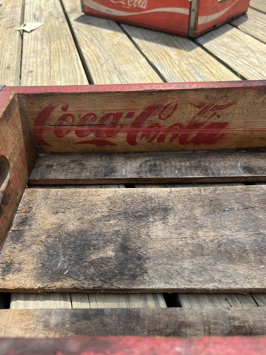 VINTAGE 1977 COKE COCA COLA WOODEN CRATE TEMPLE CHATTANOOGA | eBay