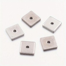 about 300pcs Tarnish Resistant 304 Stainless Steel Spacer Beads Square Stainless