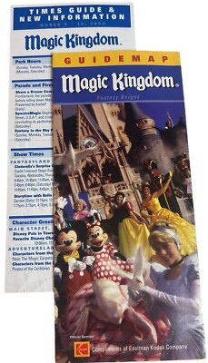 Disney Magic Kingdom Guide Map 2003 Ephemera Souvenir Color Mickey