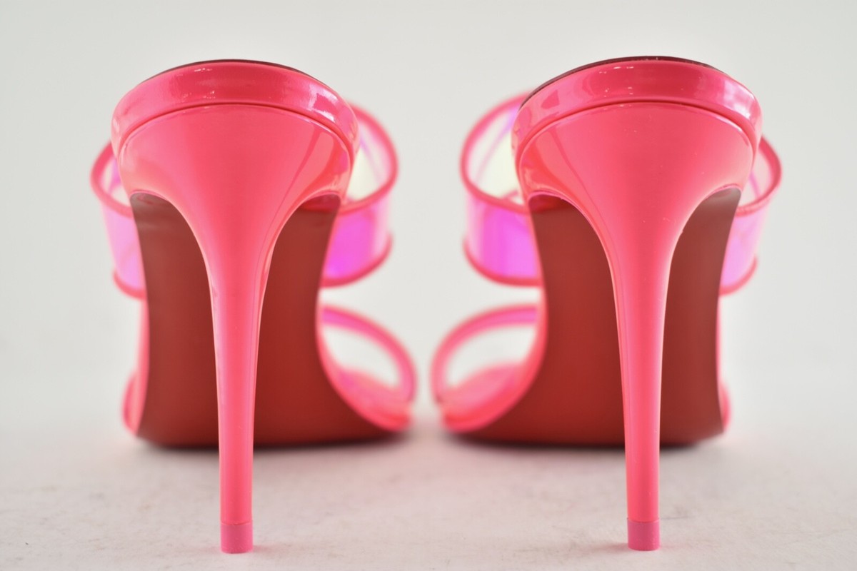 Christian Louboutin Just Loubi 85 Fluo Pink Backless Sandal Mule