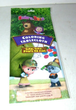 MASHA AND THE BEAR COLORING TABLECLOTH KIDS BIRTHDAY PARTY DECOR NEW Liar Liar