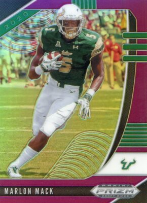 2020 PANINI DRAFT PRIZM PURPLE PARALLEL  MARLON MACK NO. 68