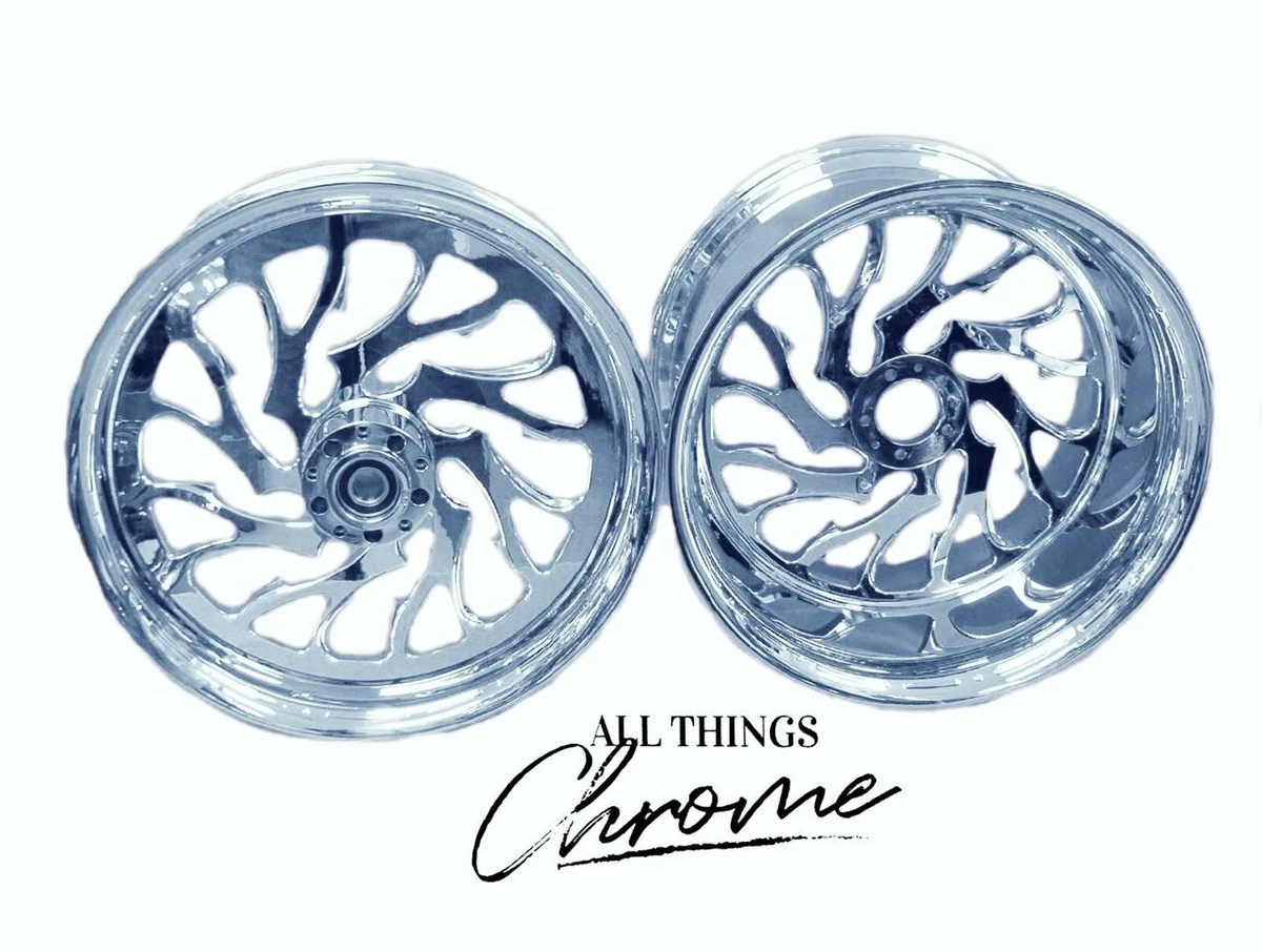 ZX14R 330 FAT TIRE CHROME HELLIAN WHEELS 2012-2020 KAWASAKI NINJA