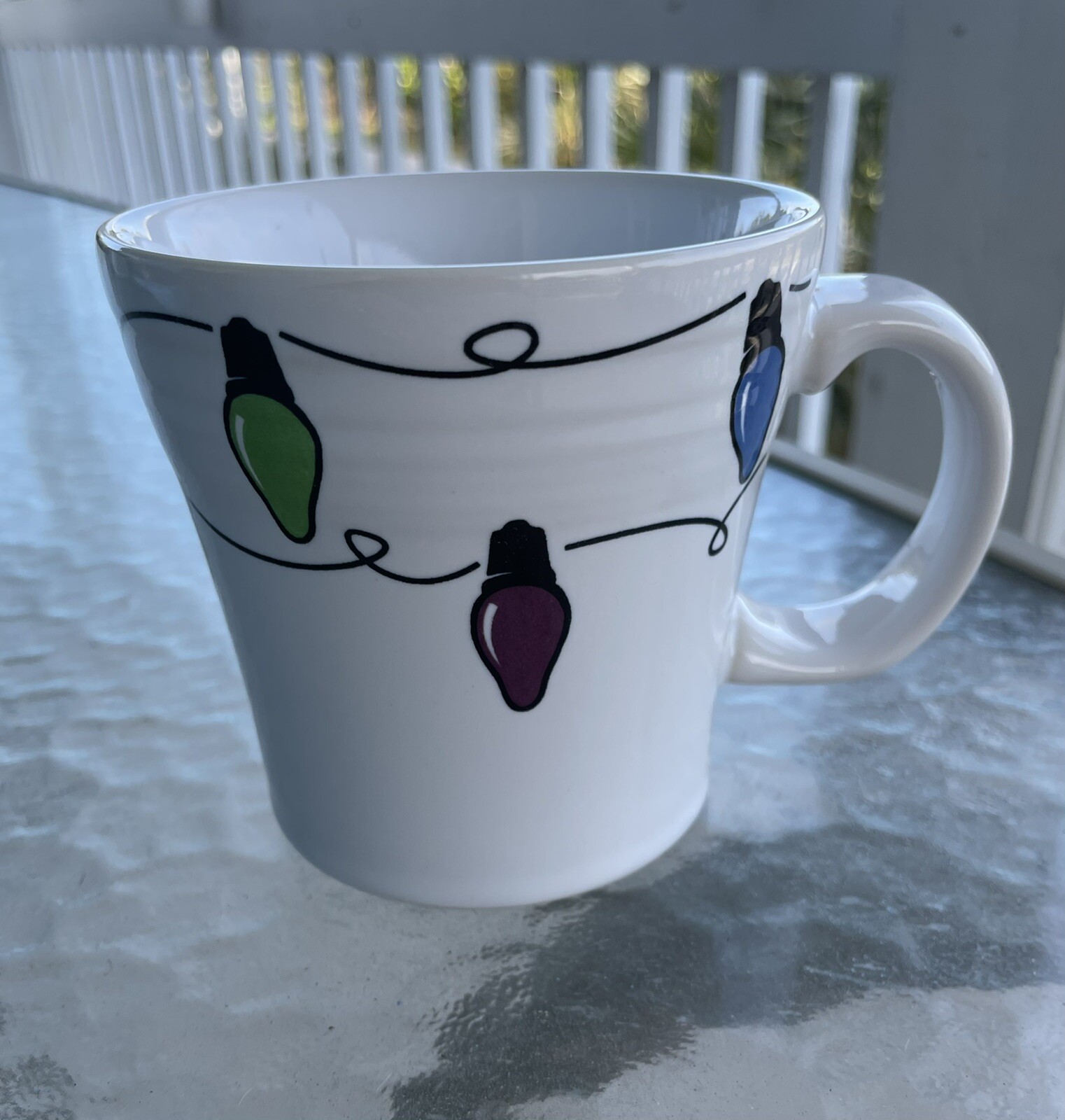 fiestaware tapered mug christmas lights eBay