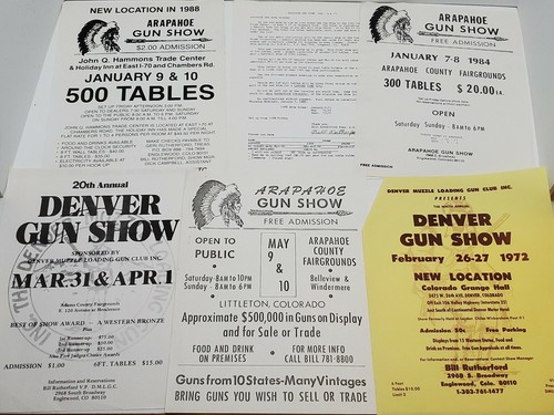 Vtg Gun Show Paper Pamphlet Flyer Estate Lot Firearms Muskets Denver Colorado - Picture 4 of 12