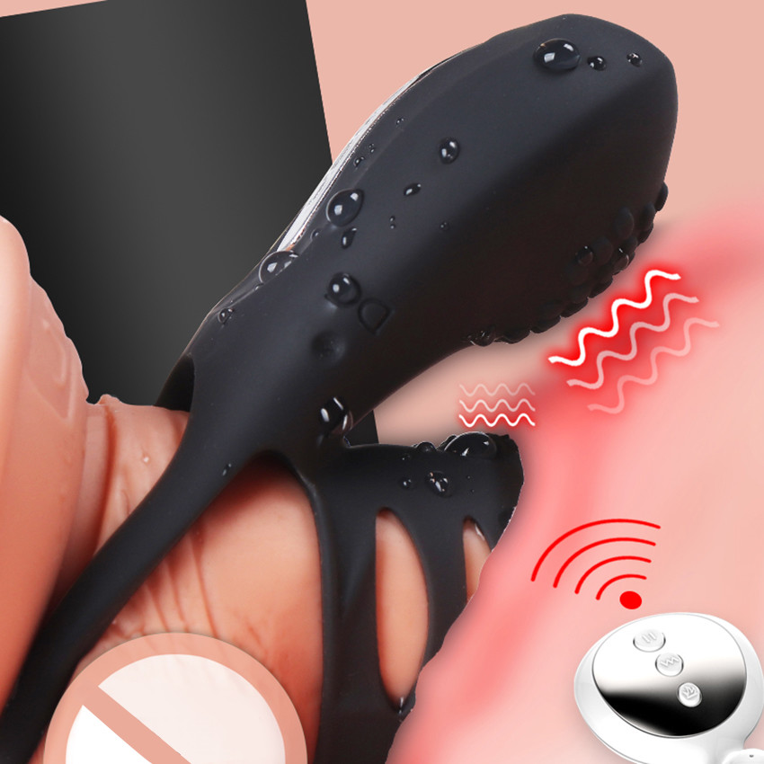 Recharge Vibrating Cock Ring Waterproof Penis Vibrator Women Wireless Toy  Orgasm