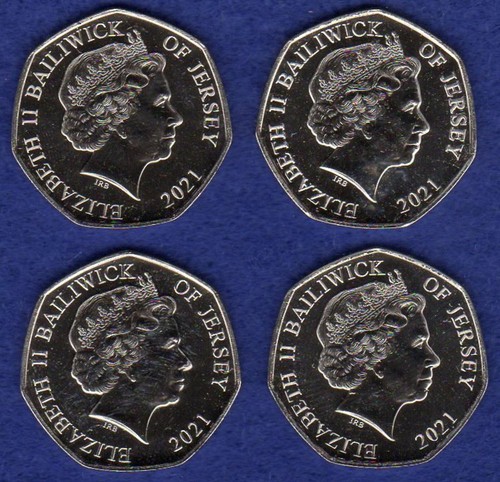Jersey 4x 2021 BU 50p Coins, Royal British Legion Centenary (Ref t6262) - Picture 3 of 3