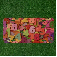 Custom Personalized License Plate Auto Tag With Colorful Numbers Design NEW