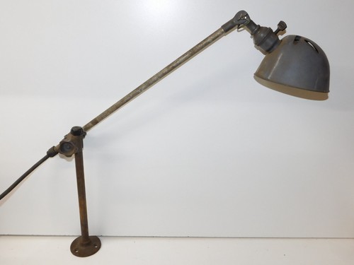 Antique OC White Industrial Machine Light Adjustable Vtg Desk Wall Table Lamp