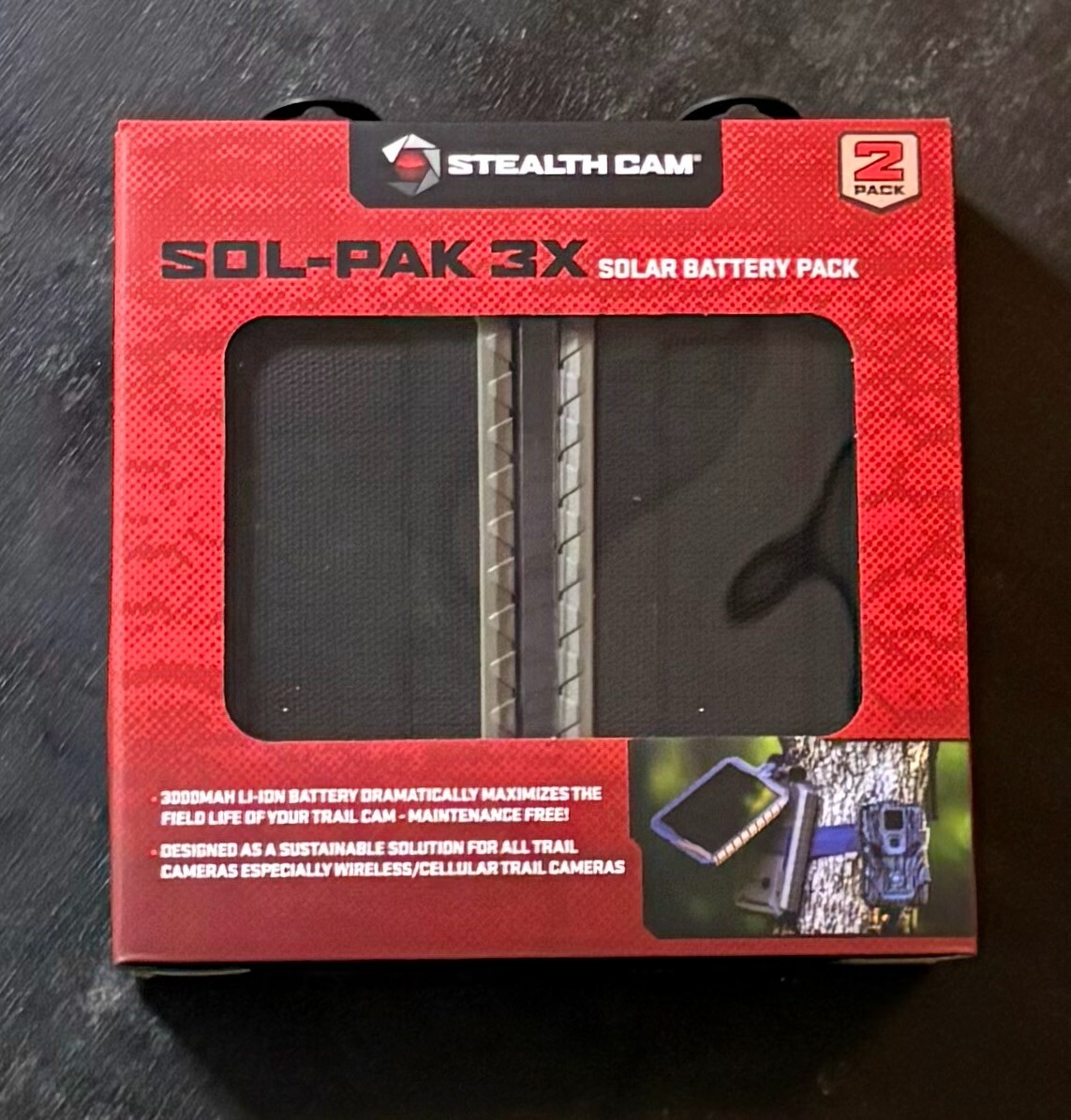 Stealth Cam Pack Sol-Pak 3X Solar Battery Pack For Trail Camera