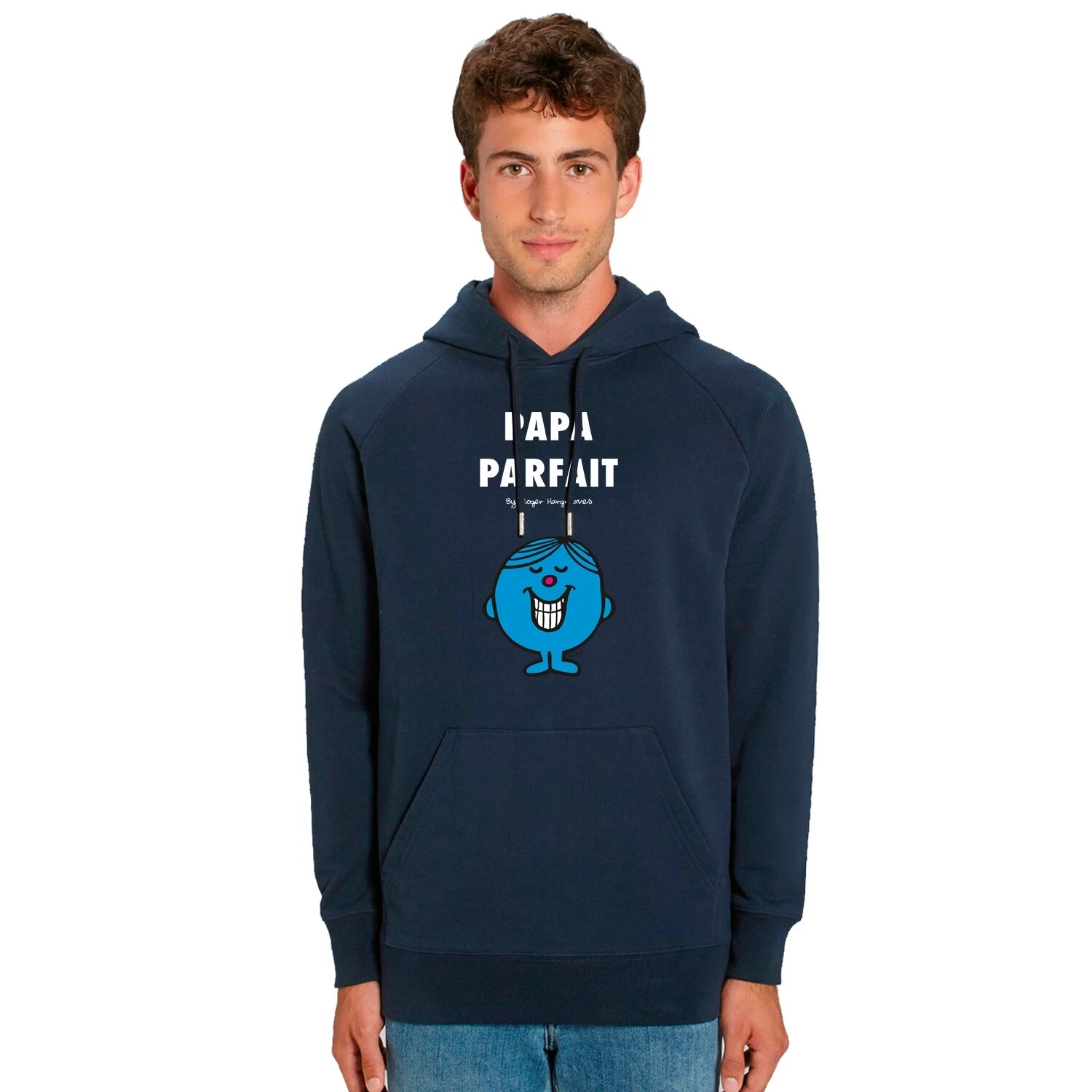 Men's Hoodie Navy Blue, PAPA PARFAIT 2
