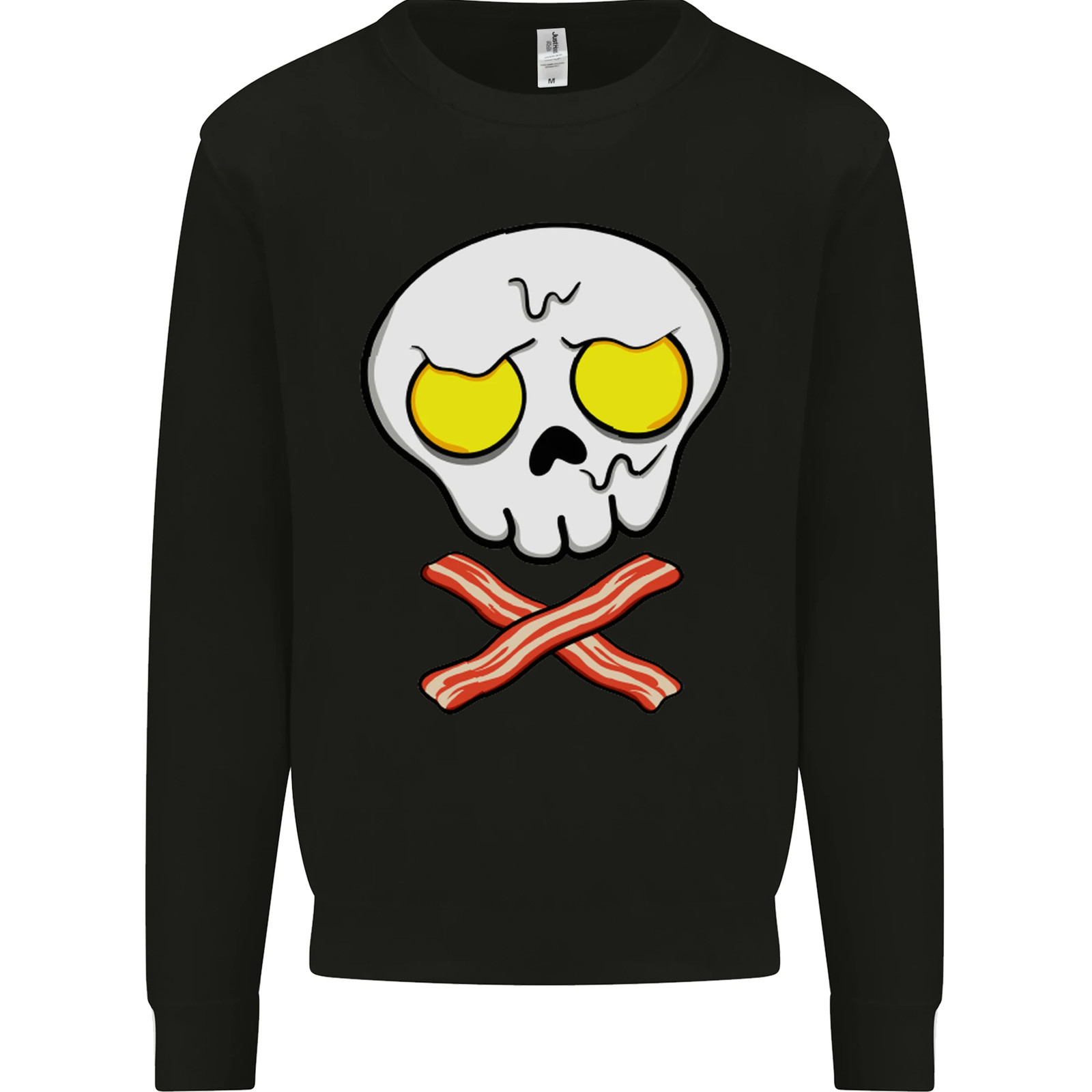 Bacon & Huevo Calavera y Huesos Cruzados Divertido Hombre Jersey Sudadera