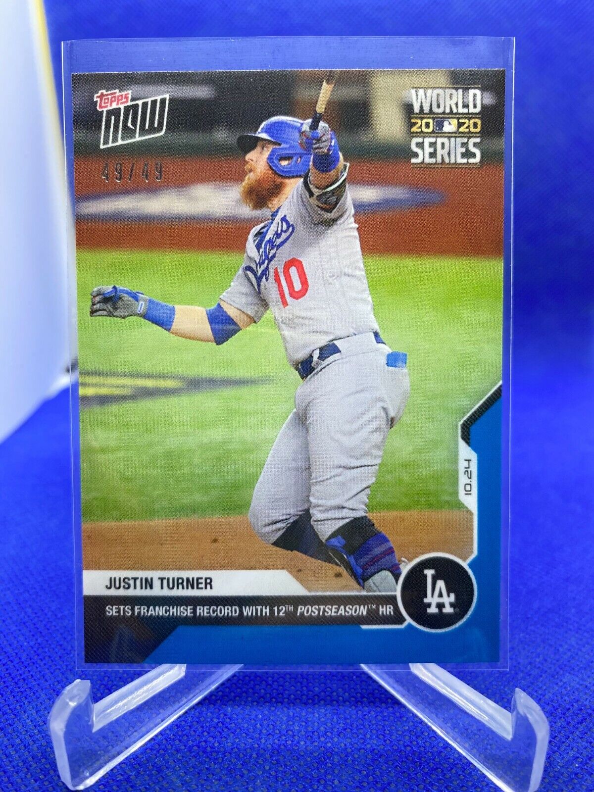 BRAND NEW Dodgers Blue Justin Turner Baseball Jersey WORLD