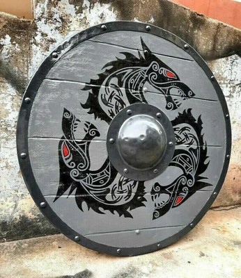 Mittelalter Ragnar Wikinger Schild Eivor Walhalla Holzschild Kampfbereit Kostüm