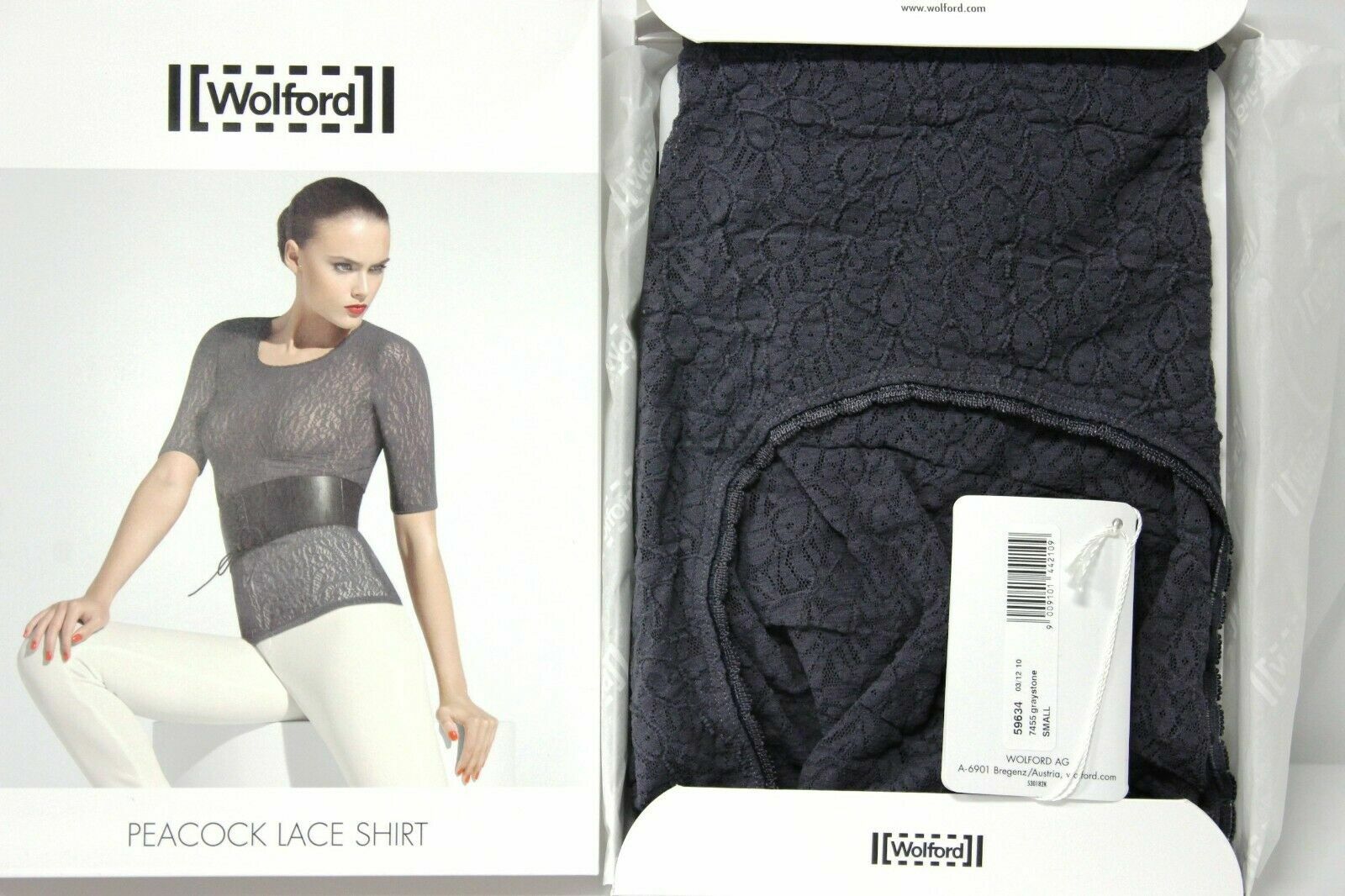 Collant WOLFORD MESH coloris Black. Tailles XS - S - M
