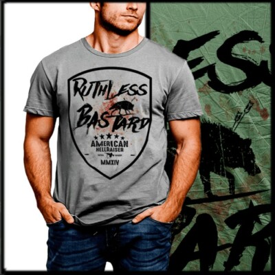 Special Forces T-Shirt Infantry War Hound Ranger Army Military XL Charcoal Gray