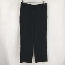Stella McCartney black crop pants satin high rise wide leg women 40 4