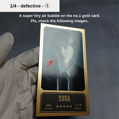 BTS 2020 Bang Bang Con The Live Official Message Photo Card - Suga