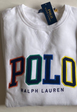  148 NWT Mens Polo Ralph Lauren Pony Multi-Color Logo Fleece Crewneck Sweatshirt