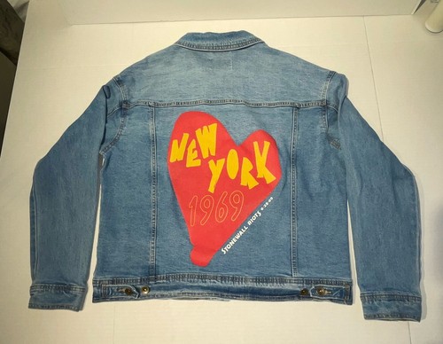 Target 1969 Stonewall Riots Denim Trucker Jacket Unisex Adult Sz XL 44 Chest - Picture 15 of 17