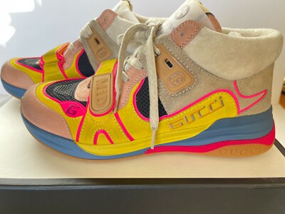 GUCCIスニーカー　GG柄ハイカット　7+ オレンジ GUCCIスニーカー GG柄ハイカット 7+ オレンジ GUCCIスニーカー GG柄