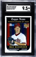 2008 Topps Heritage C298 Max Scherzer Chrome 537/1959 SGC 9.5