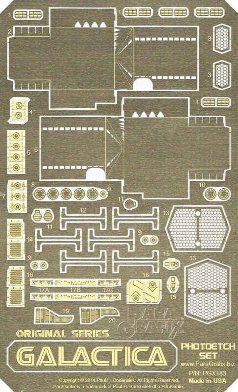 Battlestar Galactica (1978) Photoetch Set - PGX183 for Moebius 942 Kit