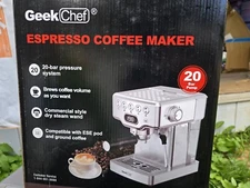 Professional Espresso Machine - 20 Bar Pump, Milk Steamer, Quick Preheat