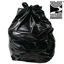 Black Bags Bin Liners Refuse Sacks Rubbish Litter Dirt Medium Duty Case of 200