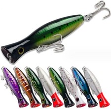 8PCS Popper Fishing Lures 42.5g Hard Bait Topwater Crankbait Wobblers Swimbait