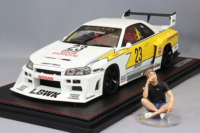 ignition model IG2704 1/18 LB-ER34 Super Silhouette SKYLINE White / Yellow