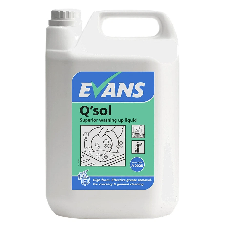 EVANS VANODINE EVANS - Q'SOL - Superior Washing Up Liquid (5L)
