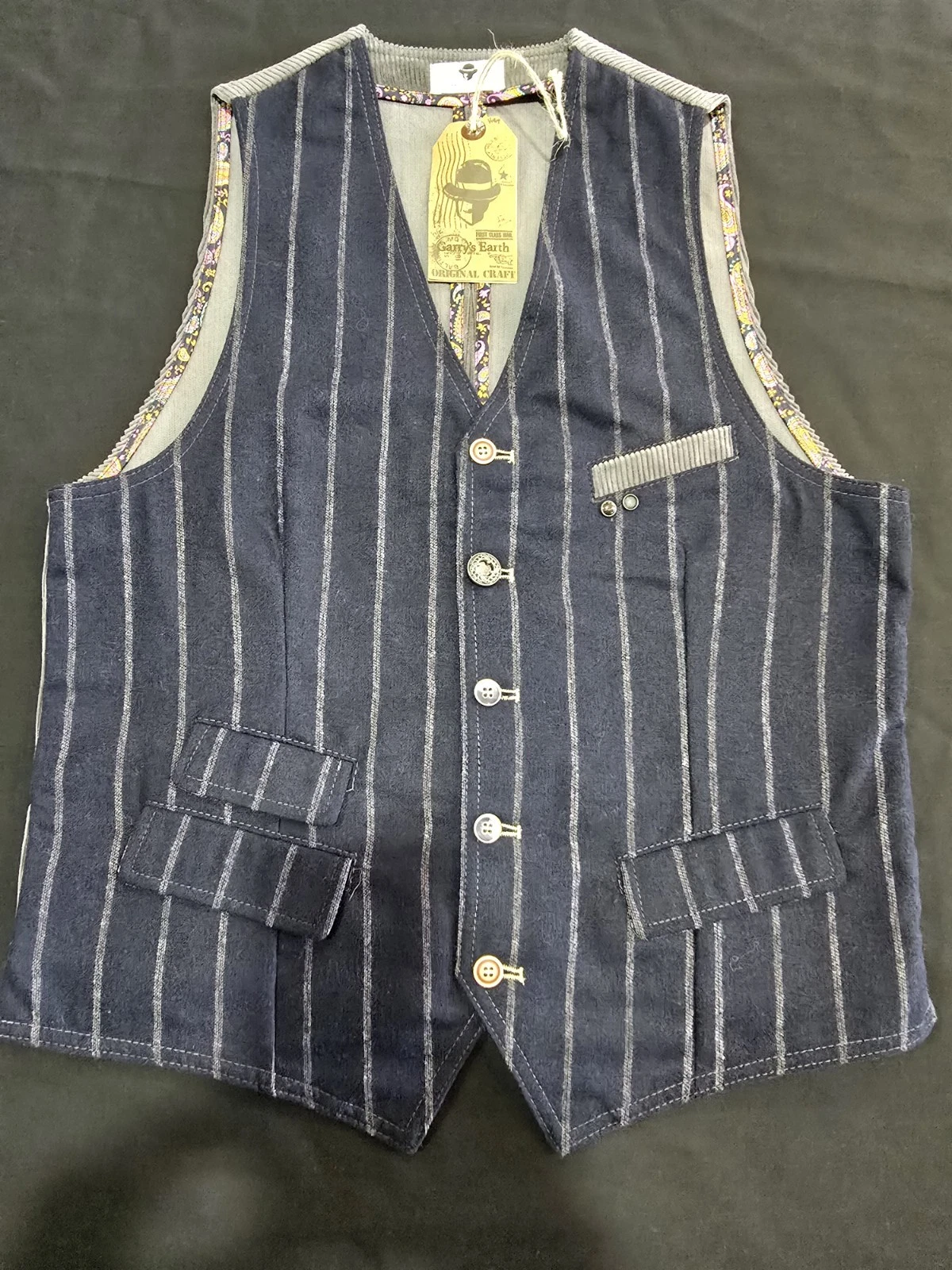 Garry's Earth Vest Handcrafted Made In Italy Size M Cod.21 image 2