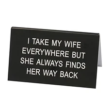 About Face Designs 188159 Multicolored My Wife Large Desk Sign